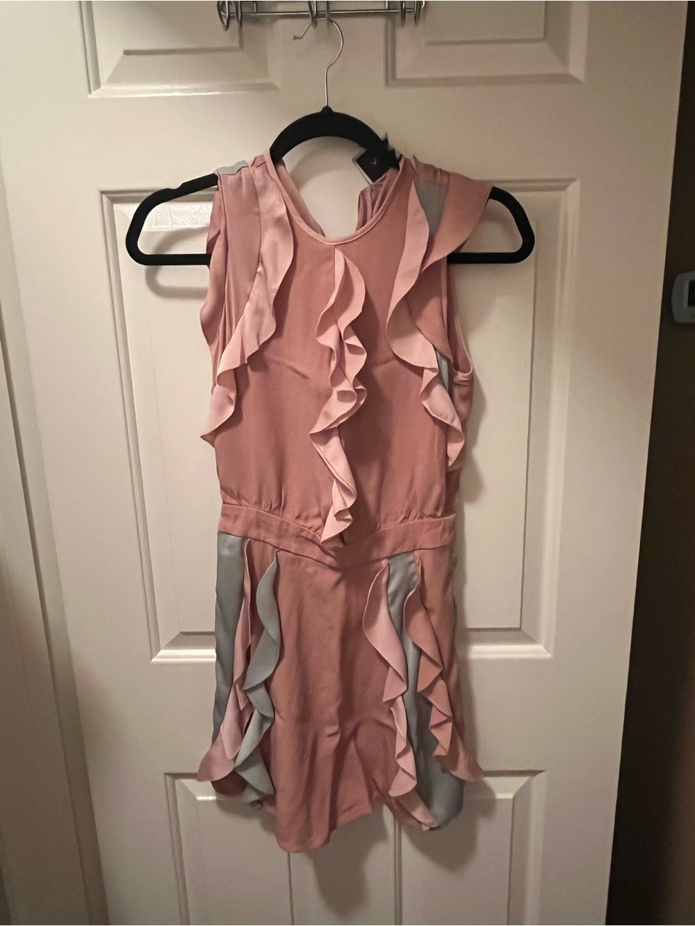 ALEXIS DESIGNER MULTICOLORED RUFFLE MINI DRESS